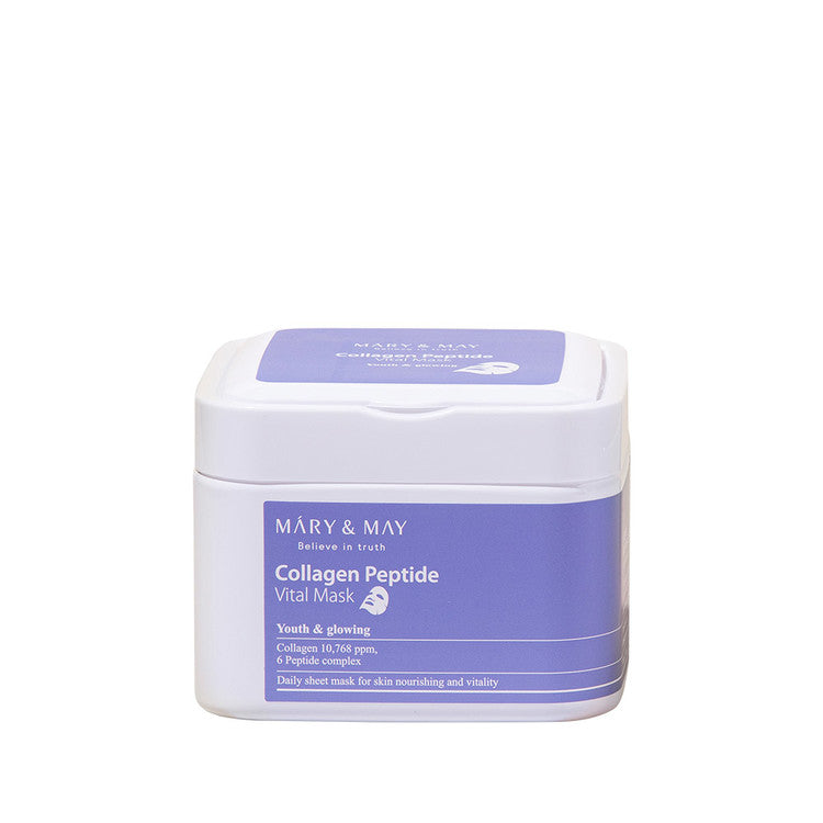 Mary&May - Masque Vital au Collagène et Peptides - Boite de 30 masques