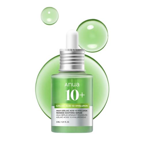 Anua - Sérum Apaisant Anti-Rougeurs à l'Acide Azélaïque 10% et Acide Hyaluronique - 30ml