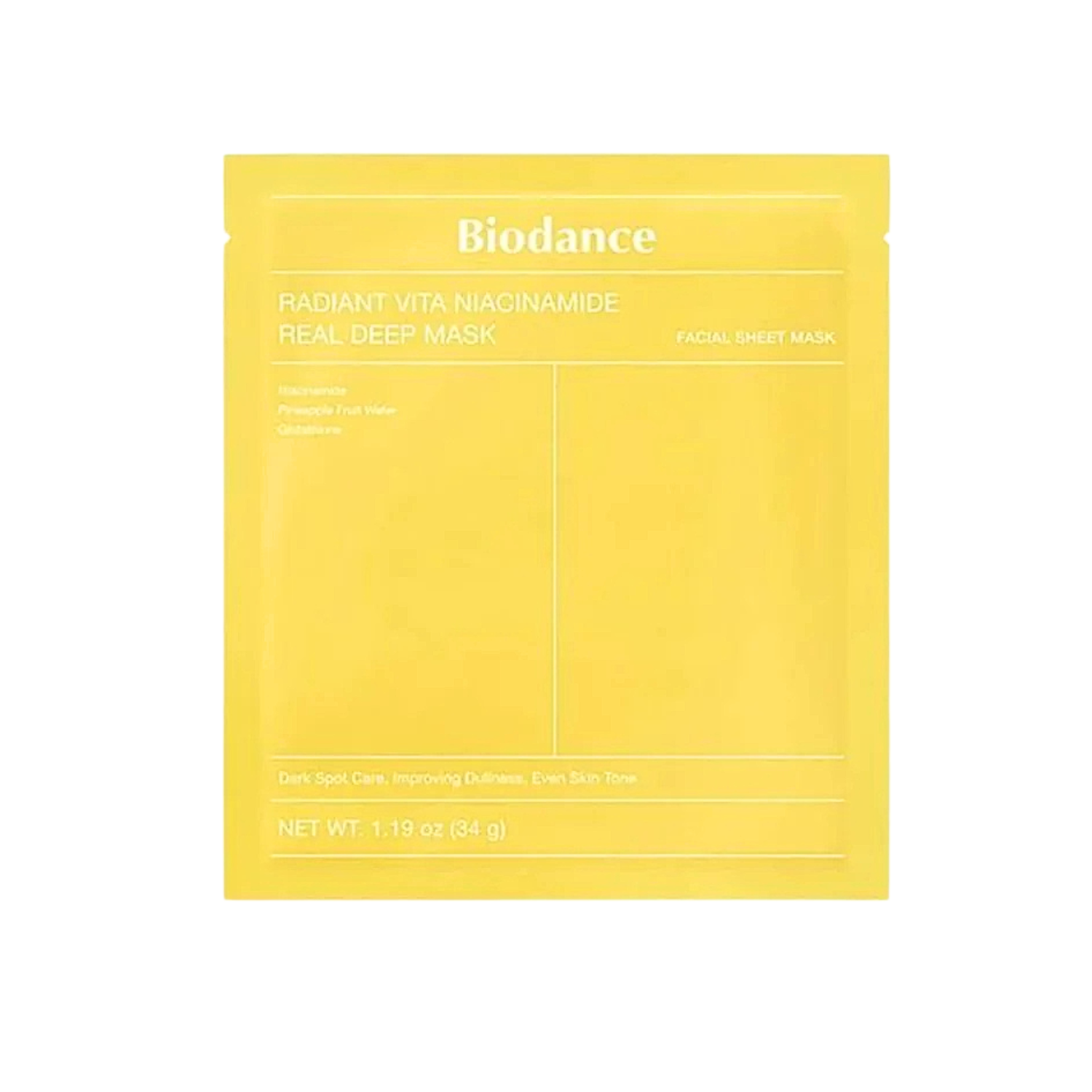 Biodance - Masque Hydrogel Niacinamide Anti-taches Radiant Vita - 1 unité