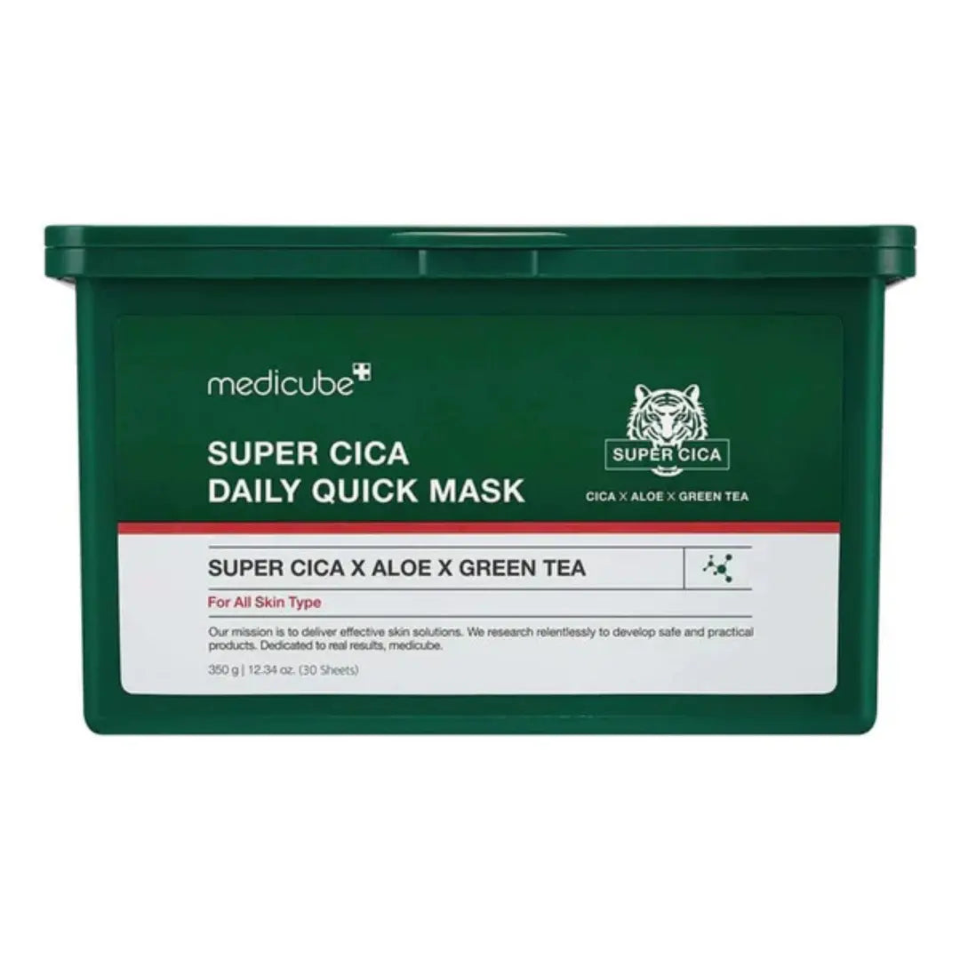 Medicube – Super Cica Masque Quotidien Express – Boite de 30 masques